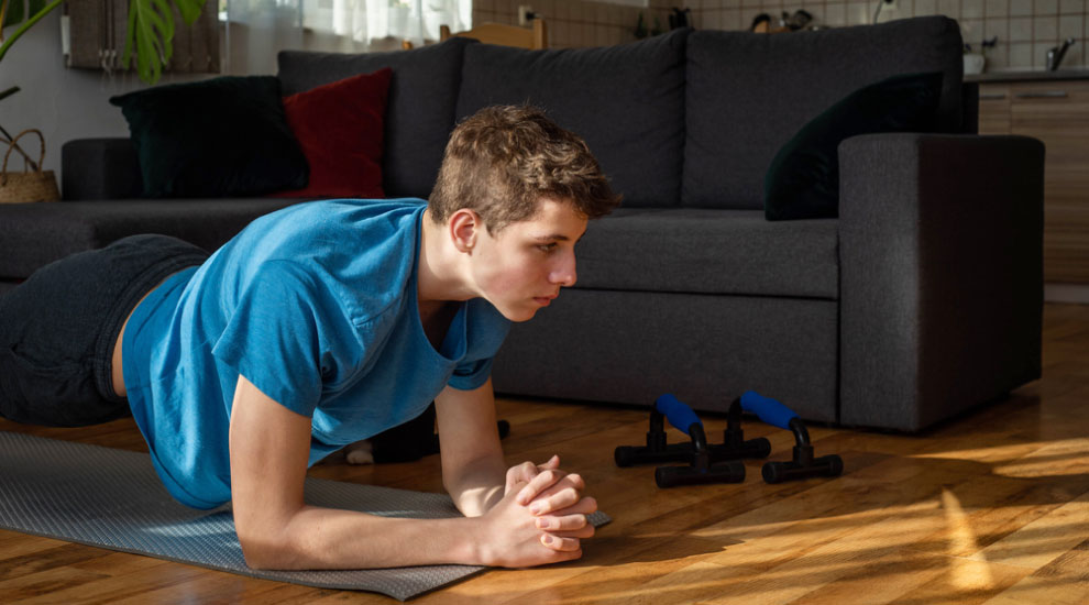 ragazzo con fibrosi cistica workout